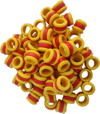 harry enterprises Yellow&Red New Design Rubber 10 pcs Pigeon Foot Ring Bird Shoulder Guard(M)