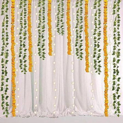 ARV Haldi Wall Decoration Items for Marriage | Pooja Decoration Backdrop for Home(Set of 11)