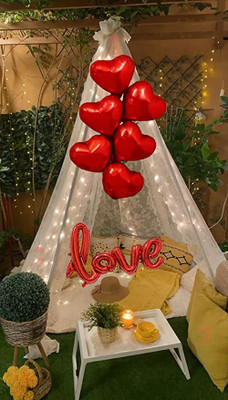 krido Red Theme Valentine Day Decoration(Set of 11)