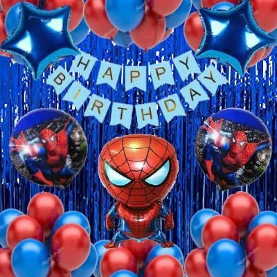 PARTY MIDLINKERZ spiderman marvel birthday decoration avengers theme combo kit For, Boys, Girl(Set of 38)