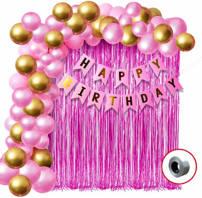 Prihit Happy Birthday Banner for Decoration Kit -52 Pcs Combo Set