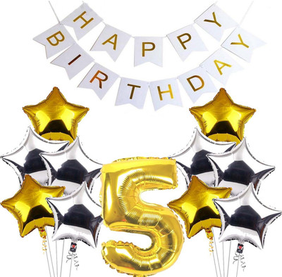 Acril Birthay Combo Decorations(Set of 12)