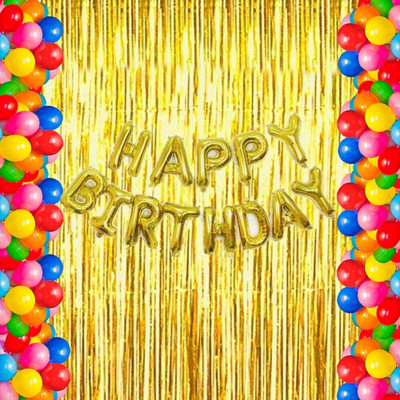 Raaz Baaz NEW-Birthday Balloons for Decoration 44Pcs Happy Birthday Decoration Items Kit(Set of 46)