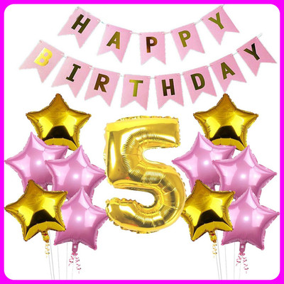 Acril Birthay Decorations Combo set(Set of 12)