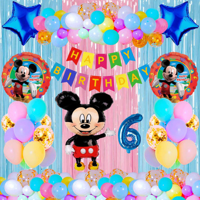 Choice Corner Happy Birthday Combo Kit For Mickey MouseTheme Birthday Party Decoration(Set of 40)