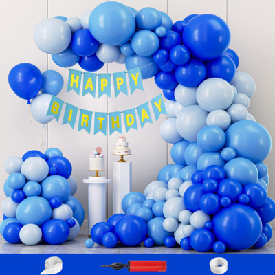 Crazykart Balloon Theme Birthday Decoration Kit For Boys Party Decoration Items Combo Pack(Set of 104)