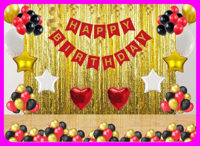 Acril Birthay Decorations Combo set(Set of 40)