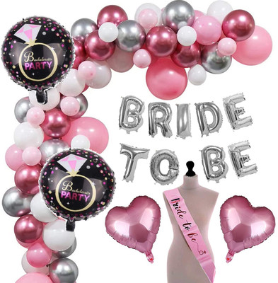 SOI Bride to Be Foil Balloons for Bride Party Bachlorette Party Foil(Set of 48)