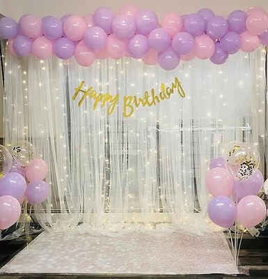Tejal Trader Solid Birthday Numbers Solid RoseGold '2' number Balloon(Gold, Pack of 75)