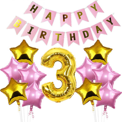 Decor Mart Birthay Combo Decorations 715(Set of 12)