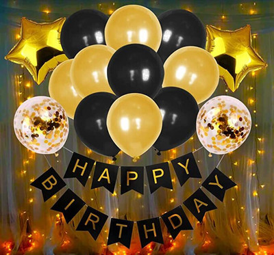 BBG BBG_Printed Happy Birthday Decoration kit Combo - 19 Pcs for Birthday Decor(Set of 19)