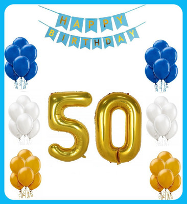 Acril Birthaday Celebration Decoration Combo(Set of 53)
