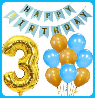 Acril Birthaday Celebration Decoration Combo(Set of 102)
