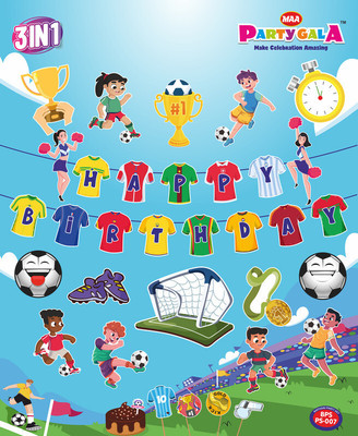 Maa Arts And Crafts School Birthday Decoration kit - 18 Pcs |Banner, HD Posters, Props Combo set(Set of 23)