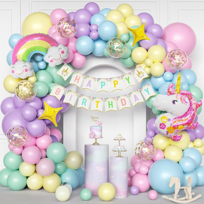 specialyou.in Unicorn Wonderland Theme Birthday Decoration Kit for Girls & Women(Set of 57)