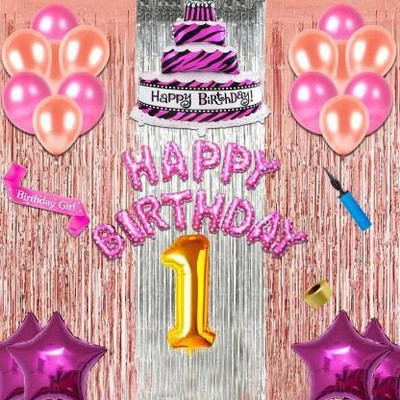 Anayatech new pink red birthday combo-pack of 75(Set of 75)