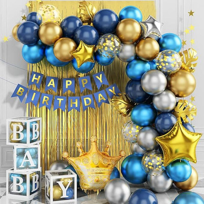 Kaliram & Sons CHROME Premium Latest and Unique Birthday Decoration Kit (Pack of 104(Set of 104)