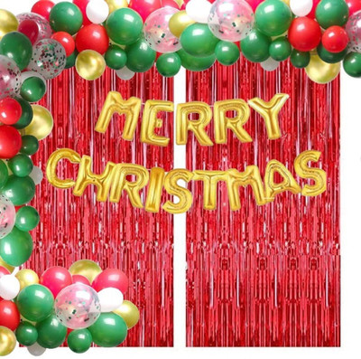 SHOPTIONS GOLDEN Merry christmas combo WITH CONFEETI-PACK OF 58(Set of 58)