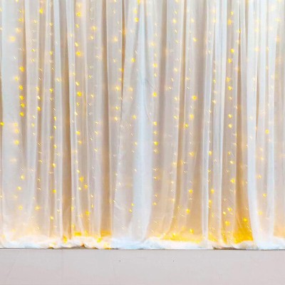 MIKAZUKI Net Curtain With Light for Birthday, Anniversary Decoration etc.(Set of 6)