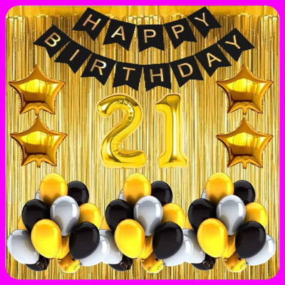 Acril Birthay Decorations Combo set(Set of 109)