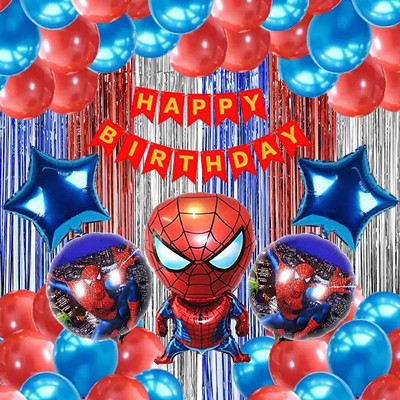 PARTY BREEZE spiderman birthday decoration avengers theme combo kit for boys girls adults