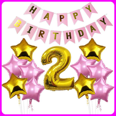 Acril Birthay Decorations Combo set(Set of 12)