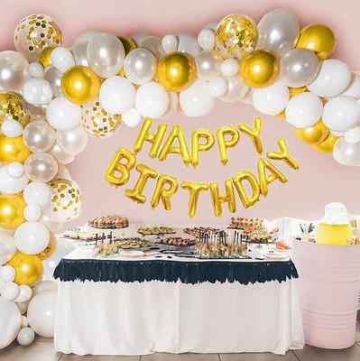 Events Framer EvFr Birthday Balloons for Decoration 37Pcs Happy Birthday Decoration Items Kit(Set of 37)