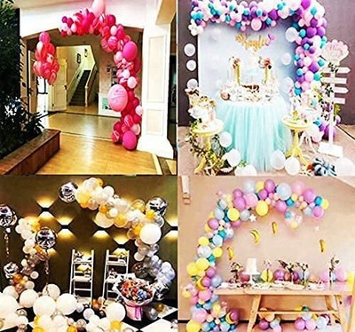 PARTY MIDLINKERZ Balloon Decorating strip kit 2Arch Strip 200 Glue Dots 8 Flower clip 1Tying Tool(Set of 13)