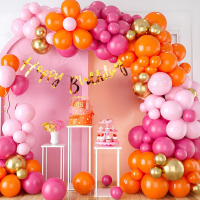 DECOR SPARKS 114Pcs Birthday Decoration Combo Set with Banner & Balloons Kit