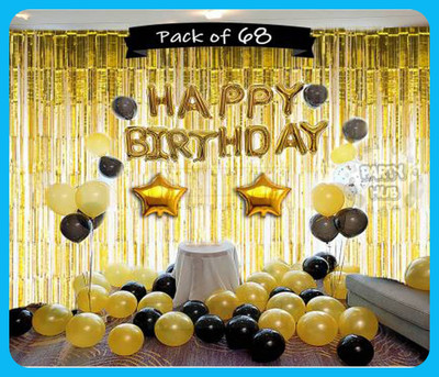 Acril Birthaday Celebration Decoration Combo(Set of 68)