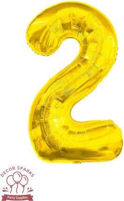 DECOR SPARKS 2 Number Foil Balloon(Set of 1)