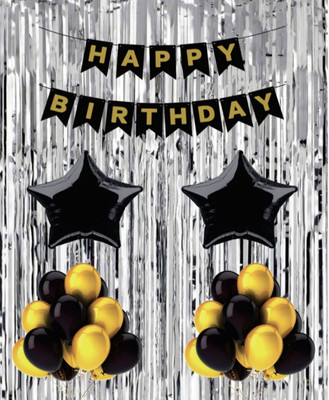 Rainy Decor New_Printed Happy Birthday Decoration kit Combo - 35 Pcs for Birthday Decor(Set of 35)