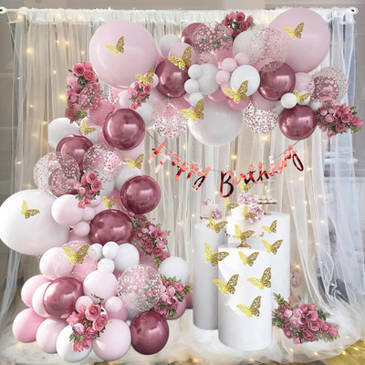 ANILOONS Birthday Decoration Item for Girls.(Set of 75)