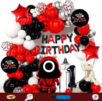 Choice Corner 1st Birthday Decoration Kit Game Theme Combo Balloons Arche For Kids Party(Set of 116)