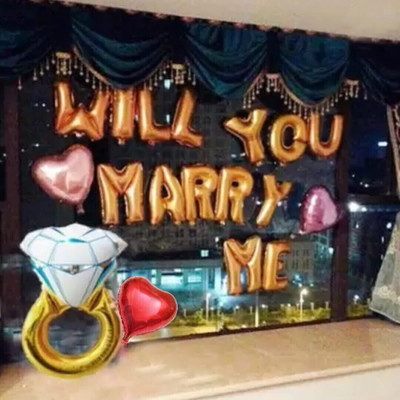 Events Framer EvFr Will You Marry Me / Valentine Decoration kit Items for Anniversary(Set of 5)