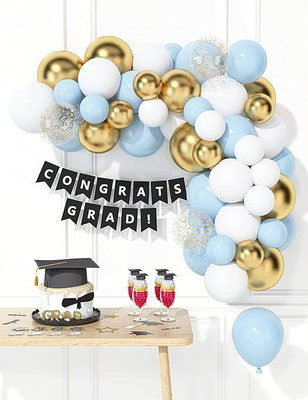 Bloomsevent Premium Quality 4th Year Decoration kit For Boy and Girl with Banner & Balloons(Set of 62)