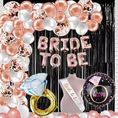 SOI Bride To Be Decoration Set Bachelorette Party Decorations | Bride To Be Sash(Set of 51)