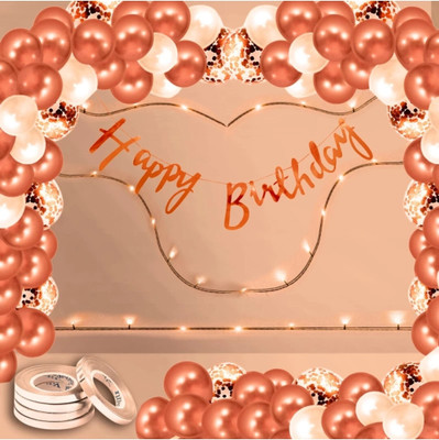 BBG BBG_Happy Birthday bunting banner Balloons Decoration Kit 38 Pcs(Set of 38)