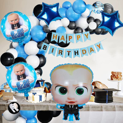 BEST WISHES Bosss Baby Theme Birthday Decoration Combo(Set of 38)
