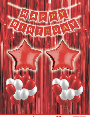 PARTY MIDLINKERZ Printed Happy Birthday Decoration kit Combo - 35 Pcs for Birthday Decor(Set of 35)