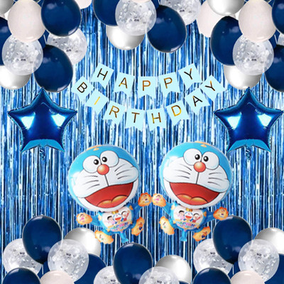 PARTY BREEZE doremon theme birthday party combo set(Set of 37)