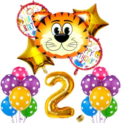 Party Parindey 2nd secnd happy birthday jungle theme decorations kit pack for boys girls kids(Set of 79)