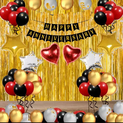 BBG BBG_Anniversary Decoration Kit Combo 64 Pcs, for first birthday, birthday combo(Set of 64)