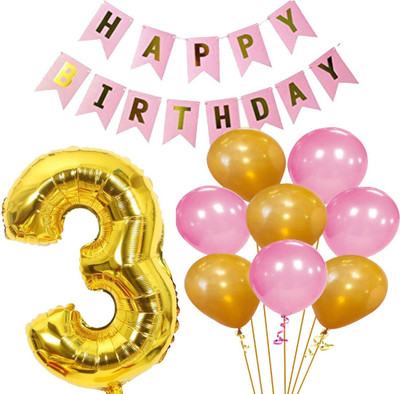 Acril Birthay Combo Decorations(Set of 10)