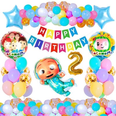 groovy dudz Coco Theme Second 2nd Happy Birthday Party Decorations Kit Pack Combo(Set of 37)