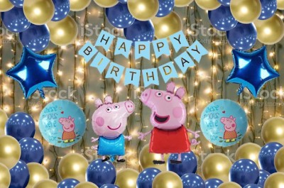 PARTY BREEZE peppa pig birthday decorations combo theme set