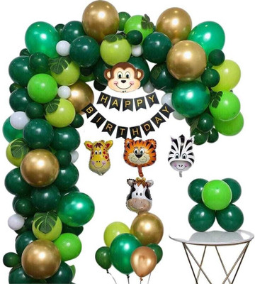 Raaz Baaz NEW-N-Jungle/Safari Themes Party Favors for Kids/1st Birthday (92pcs) Combo(Set of 92)