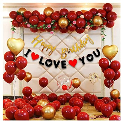 PARTY MIDLINKERZ Printed Happy Birthday Decoration kit Combo - 61 Pcs for Birthday Decor(Set of 45)