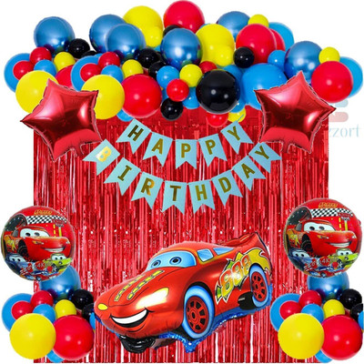 PARTY MIDLINKERZ Cars Birthday Party Decoration – Combo Pack of 48 Pcs theme decoration items(Set of 48)