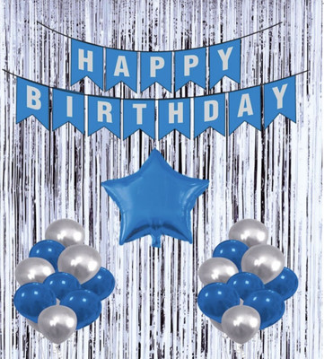 Rainy Decor New_Printed Happy Birthday Decoration kit Combo - 34 Pcs for Birthday Decor